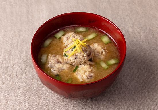 アジのレモンつみれ汁